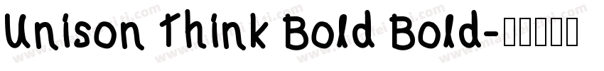 Unison Think Bold Bold字体转换